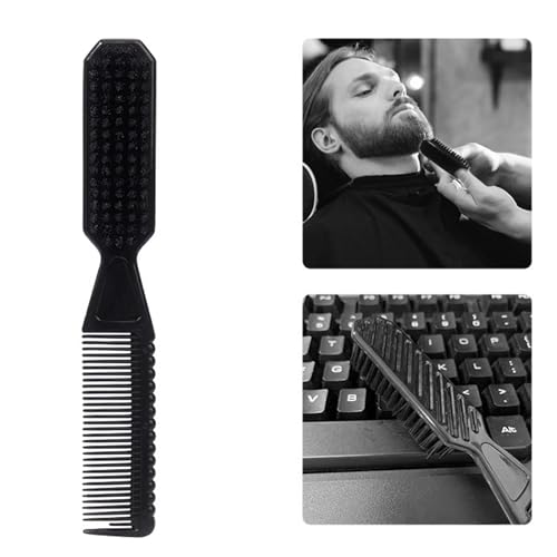 Double-Sided Neck Duster Brush with Soft Nylon Bristles for Barber and Home Grooming