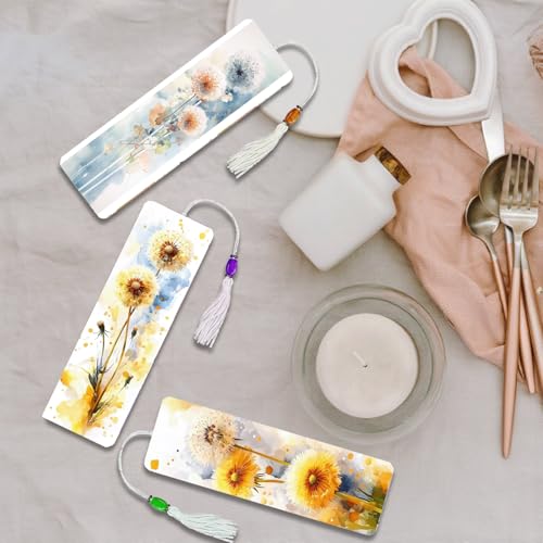 24 Dandelion UV DTF Bookmark Transfer Papers for DIY Bookmarks