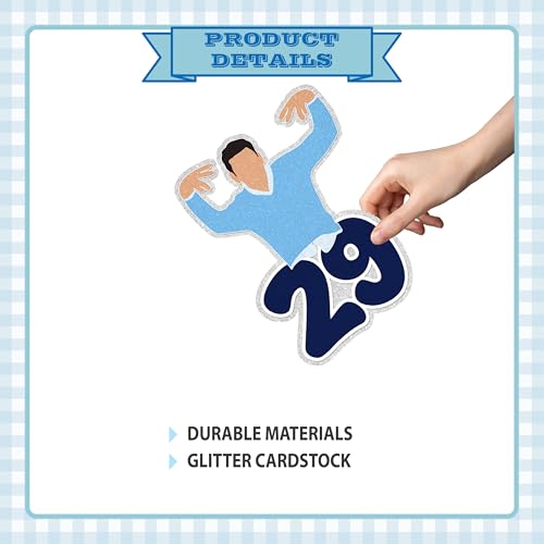 Glitter Twenty-Nine Birthday Cake Topper for Women's 29th Celebration
