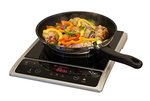 Mr. Induction SPT SR-964TS-42BA: Combination of 1300W Induction Cooktop + Stainless Steel Pot, BLACK