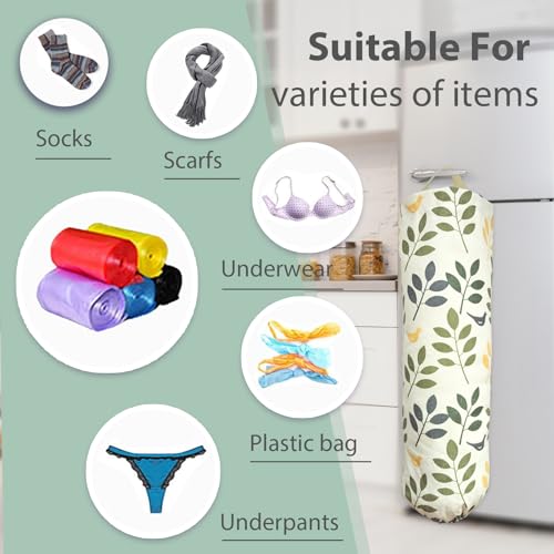 SYIPO Wall Mount Plastic Bag Holder - Reusable Grocery Bag Organizer, Tree Branches