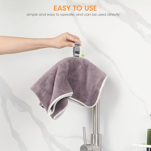 AIEVE Stainless Steel Towel Clips - 4 Pack for Kitchen & Bathroom