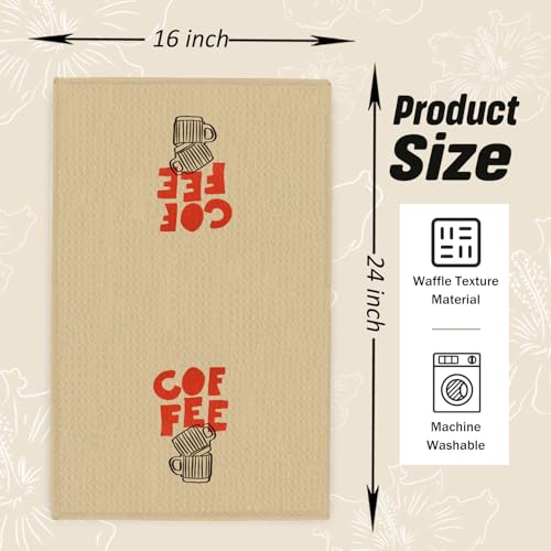 Funny Coffee Kitchen Dish Towels 16x24 Inch - Vintage Tea Towels