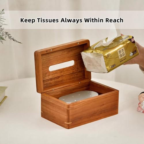 Aluminum Alloy Tissue Box Lifter with Controlled-Tension Spring | Fits Most Rectangular Tissue Boxes