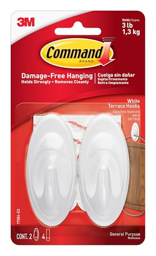 Command Medium Indoor Designer Hooks - 2 Hooks, 4 Strips
