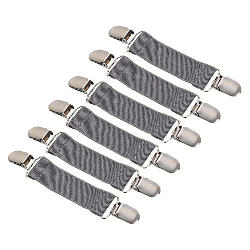 PATIKIL Elastic Mitten Clips - Grey Double-Sided Glove & Gear Holder