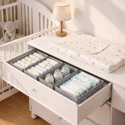 DIMJ Drawer Organizer Set of 3 - Grey Underwear & Clothing Storage