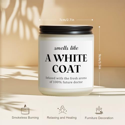 Vanilla Scented White Coat Candle - Future Doctor Gift (7oz)