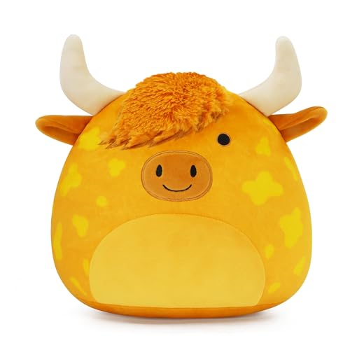 Highland Cow Plush Toy - Soft Cuddly Pillow for Kids & Collectors