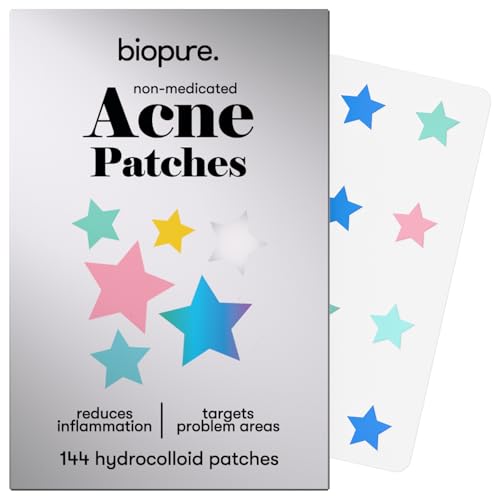 BIOPURE Hydrocolloid Star Acne Patches - 144 Count Pimple Stickers
