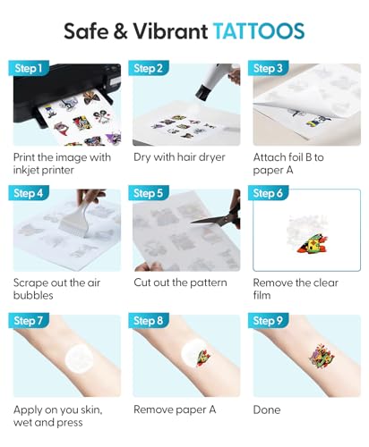 Silhouette America Inkjet Temporary Tattoo Paper - 2 Pack