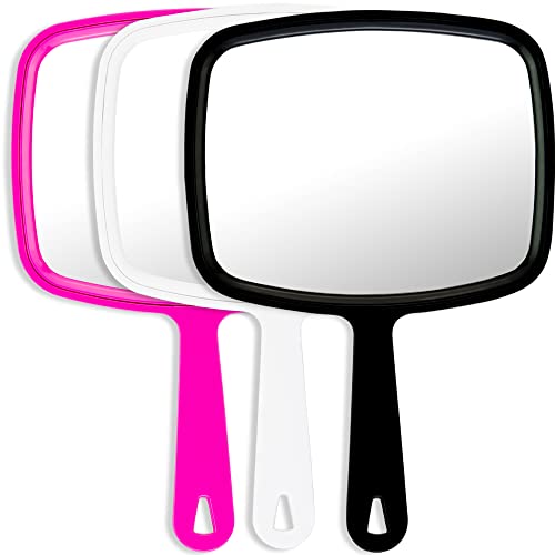 DecorRack Large Handheld Mirror with Hanging Hole, Wall Mount Makeup Mirror