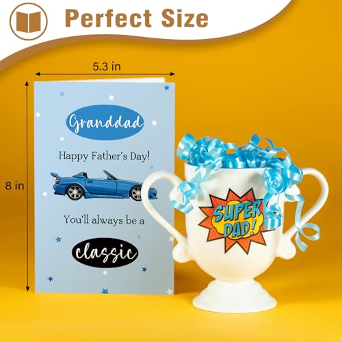 Funny Retro Car Father's Day Card for Grandad - Classic Design