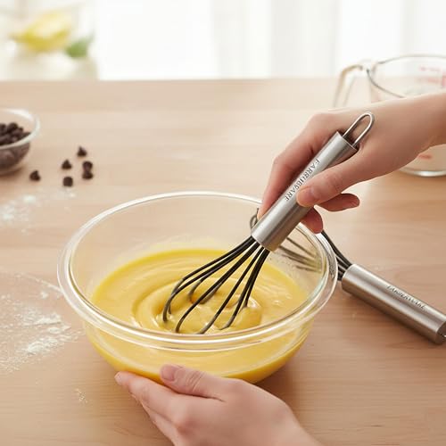 Farberware Professional Silicone Mini Whisk Set, 2-Piece Black Heat-Resistant