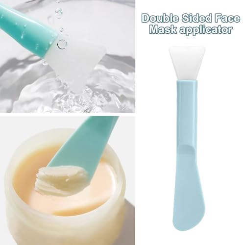 Silicone Face Mask Applicator Set with Spatula and Eyeliner Stencil 5Pcs