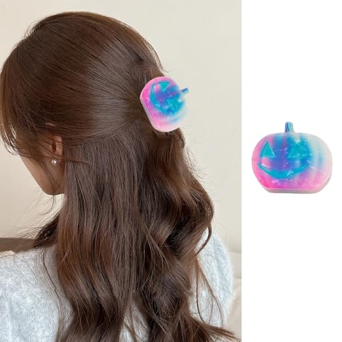Pumpkin Hair Claw Clip - Cute Acrylic Non-Slip Halloween Hair Accessory