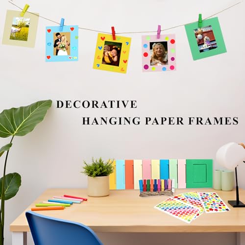 30pcs Paper Hanging Photo Frames for 2x3 Instax Mini Film with Clips