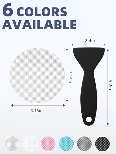 Secopad 12PCS Round Non-Slip Bathtub Stickers, Clear Anti-Slip Shower Treads