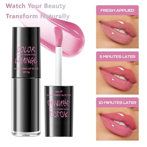 Grospe Color-Changing Lip Gloss - Hydrating High-Shine Lip Oil & Balm