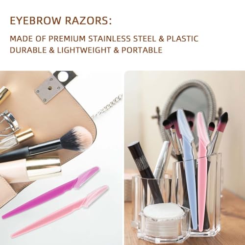 12-Piece Eyebrow Razor and Dermaplaning Tool with Safety Covers