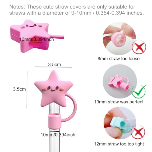 Silicone Straw Cover for Stanley Cup - Smiling Star Topper