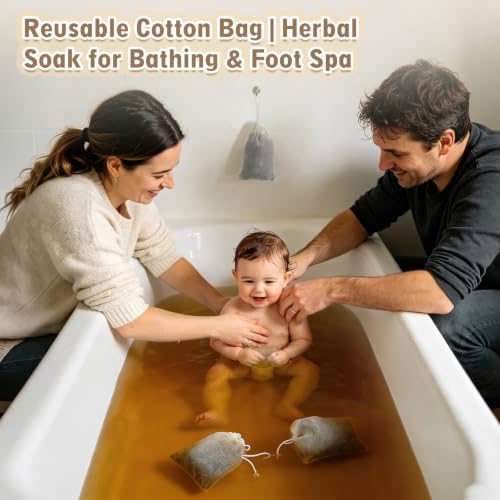Reusable Muslin Spice Sachet Bags - Set of 30 for Cooking & Gifting