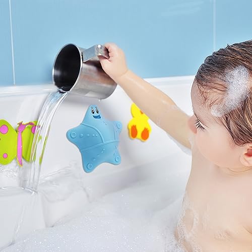 Silicone Bathtub Overflow Drain Cover with Suction Cups - Blue