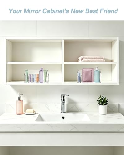 SUNFICON Acrylic Makeup Organizer Tray - 9 Compartment Cosmetic Holder