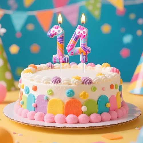 Cat-Themed Number Candles Set 0-9 for Birthday Parties