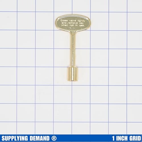 Supplying Demand 3" Universal Gas Fireplace & Fire Pit Key - Polished Brass