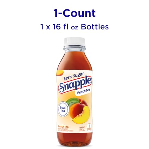 Snapple Zero Sugar Peach Tea - 16 fl oz Recycled Bottle
