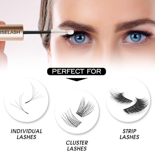 MUSELASH Lash Bond and Seal - Waterproof Cluster Eyelash Glue Duo