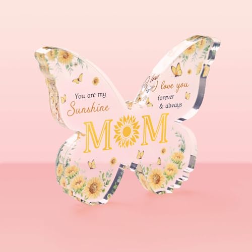 Engraved Butterfly Acrylic Keepsake for Mom - Heartwarming Gift