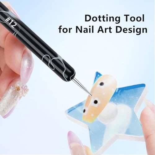 Honey Joy 2-Way French Nail Brush & Dotting Tool for Gel Acrylic Art