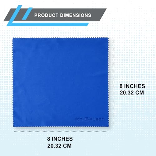 Eco-Fused Microfiber Cleaning Cloths - 5 Pack for Glasses & Lenses