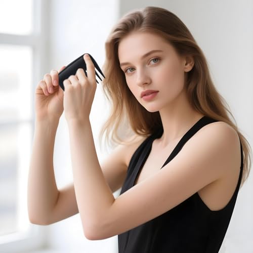 2 Pcs Wide Tooth Comb Pocket Mini Hair Styling Combs for Curly & Straight Hair