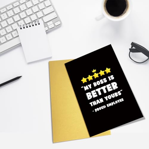 Funny Boss Day Card From Employee - Humorous Office Gift & Greeting
