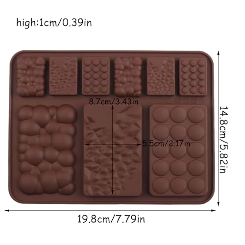 Break Apart Silicone Chocolate Mold for Homemade Bars & Energy Snacks