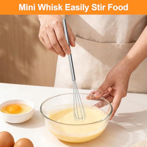 Tnlaile 2-Piece 11-Inch Mini Whisk Set - Stainless Steel Kitchen Tool
