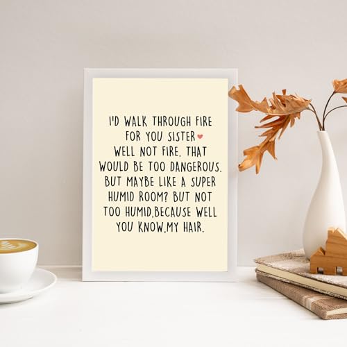 Funny Sister Birthday Card with Envelope - Humorous Gift from Sister