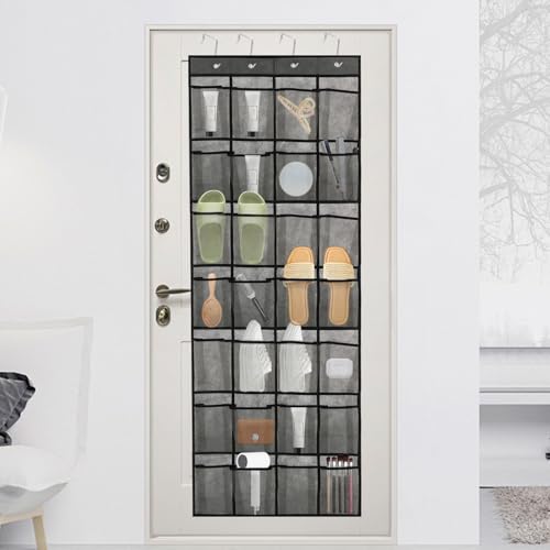 28-Compartment Over Door Shoe Organizer for Quick Storage