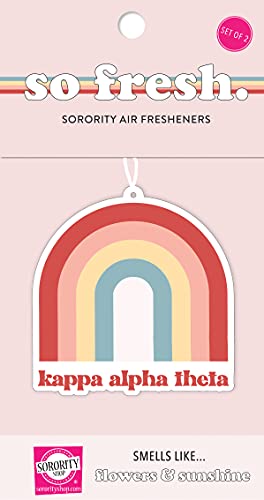 Kappa Alpha Theta Rainbow Air Freshener - 2 Pack, Flowers & Sunshine Scent
