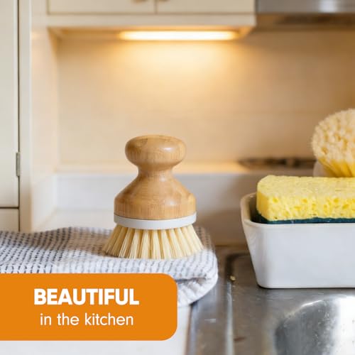 Natural Bamboo Dish Brush - Eco-Friendly Kitchen Scrubber