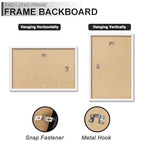 Fxojyvo 8x12 Picture Frame - Lightweight White Frame for Photos
