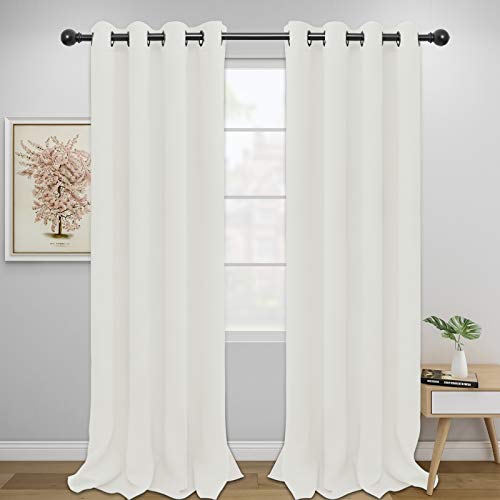 Easy-Going Ivory Blackout Curtains, 52" x 108" (Pack of 2) - Thermal Insulated & Noise Reduction
