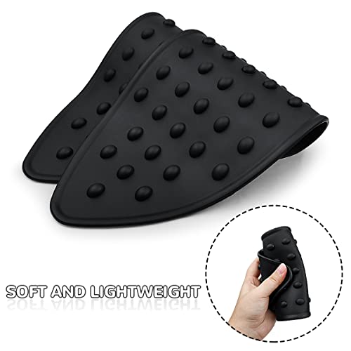 Yuntop Silicone Iron Rest Pads - 2 Pack Black Heat Resistant Mats