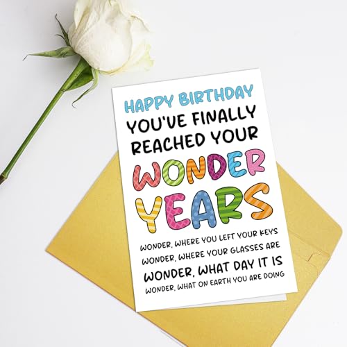 Funny Old Age Birthday Card for Milestone Birthdays - 50th to 90th