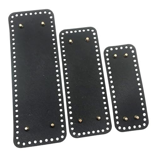 PU Leather Bag Bottom Set - 3 Sizes Rectangle Shapers for DIY Bags