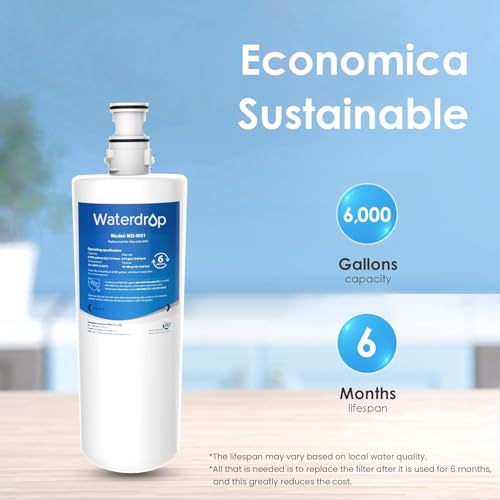 Waterdrop 3US-AF01 Undersink Water Filter, Replacement for Filtrete¢ç 3US-AF01, 3US-AS01, Aqua-Pure AP Easy C-CS-FF, WHCF-SRC, WHCF-SUFC, WHCF-SUF, NSF/ANSI 42 Certified, Pack of 1
