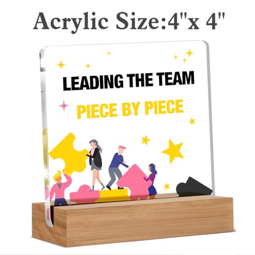 Acrylic Desk Decor Gift for Boss - 4x4 Inches Inspirational Sign